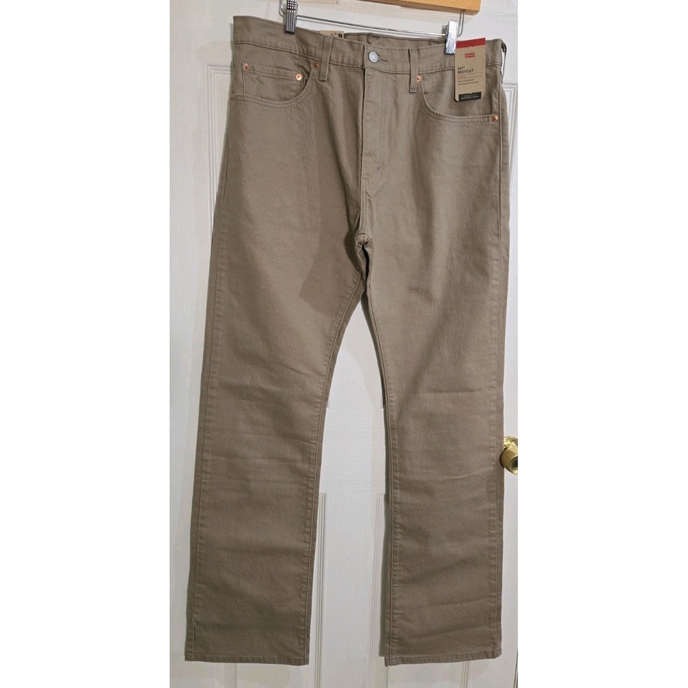 Levi's 517 Bootcut Jeans Mens 36x36 Sits at Waist Slim Through Thigh Tan NEW
